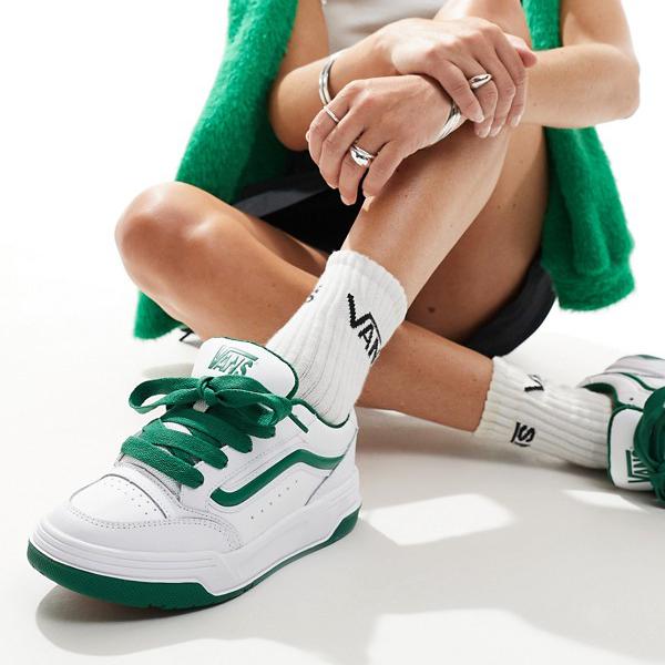 ヴァンズ Vans VANS バンズ ヴァンズ ご機嫌降雨 チャンキーレザー 調教師（白いこと＆緑であること） 靴  レディース 成人女性 インポートブランド 弱められた大きさから馬鹿でかい大きさまで