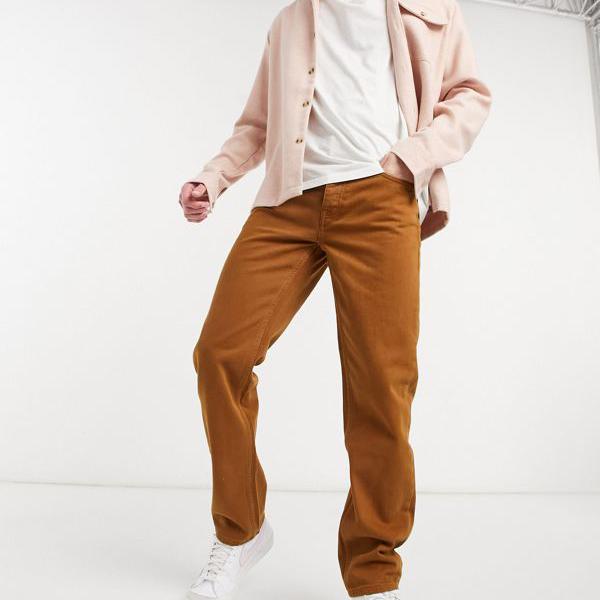 珍しい メンズ ボトム パンツ Asosdesignオリジナルフィットジーンズマスタード Asos Asos エイソス 男性 小さいサイズから大きいサイズまで インポートブランド As Golfgruppe Com