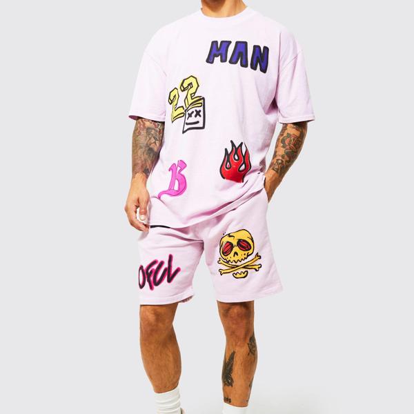 市場 boohoo 特大のOfclOverdyeグラフィティTシャツショート BOOHOO ブーフー 男性 メンズ インポートブランド 市場 boohoo 特大のOfclOverdyeグラフィティTシャツショート BOOHOO ブーフー 男性 メンズ インポートブランド