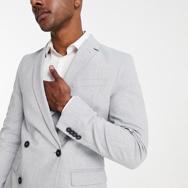 割引通販売 楽天市場 ニュールック New Look ライトグレーチェックのニュールックスキニースーツジャケット アウター メンズ 男性 インポートブランド 小さいサイズから大きいサイズまで セレクトショップ Diva Closet 売りオンラインストア Livinginmalta Com