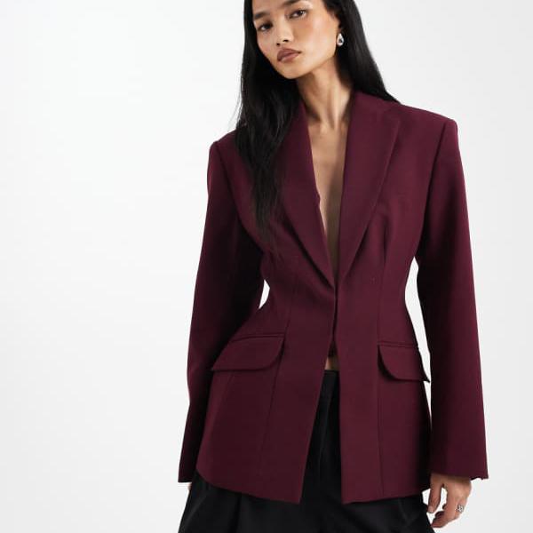 エイソス ASOS asos ASOS DESIGN 究極の彫刻的なブレザースーツ（プラム） アウター レディース 女性 インポートブランド 小さいサイズから大きいサイズまで