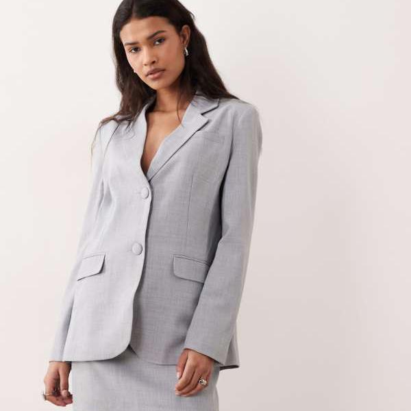ミスセルフリッジ Miss Selfridge ミス・セルフリッジのオーバーサイズブレザーセットアップ（ブルー） アウター レディース 女性 インポートブランド 小さいサイズから大きいサイズまで