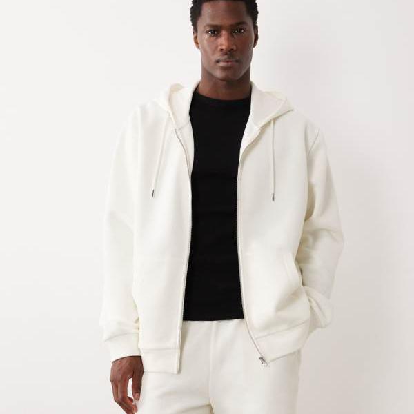 エイソス ASOS asos ASOS DESIGN コーデュロイ リラックス ピケ ジップスルー パーカー（クリーム色） トップス メンズ 男性 インポートブランド 小さいサイズから大きいサイズまで