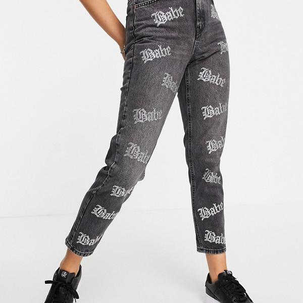 天上店舗 Topshop Topshop ウォッシュドブラックウォッシュのトップショップママベイブジーンズ パンツ お尻 レディース 女の人 輸入商標 わずかサイズから偉大サイズまで 京都の選りぬくショップdivacloset Resltd Co Il