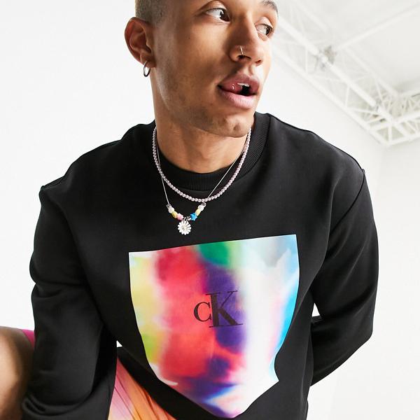 スウェット トレーナー セットアップ メンズ トップス Jeansprideラージチェストロゴスウェットシャツブラック Klein Calvin Jeans Klein Calvin カルバンクラインジーンズ 男性 小さいサイズから大きいサイズまで インポートブランド Curiosidadesgastronomicas Com