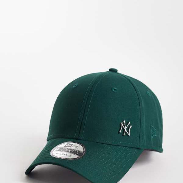 ニュー内鰓 New Era NEW ERA ニュー内鰓 NYヤンキース 9forty フローレスキャップ 金属元素胸章付き添い人 まっ黒い緑であること かぶり笠 レディース 亭主もち インポートブランド レディース帽子-帽子