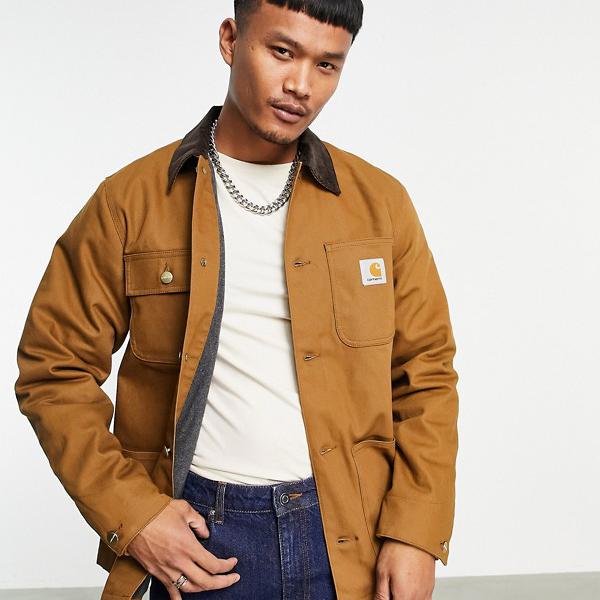 カーハート Carhartt Wip Carhartt ブラウンのcarharttwipミシガンコート アウター メンズ 男性 インポートブランド 小さいサイズから大きいサイズまで Iconnect Zm