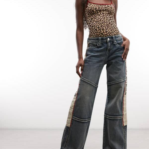 True Religion トゥルーレリジョン トゥルー・レリジョン コントラストサイドパネル ボビーバギージーンズ ミッドウォッシュブルー パンツ ボトム レディース 女性 インポートブランド 小さいサイズから大きいサイズまで｜セレクトショップ　Diva　Closet