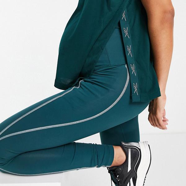 リーボック Reebok Training Maternity Lux 2.0 レギンス グリーン パンツ ボトム レディース 女性  インポートブランド 小さいサイズから大きいサイズまで 定番キャンバス