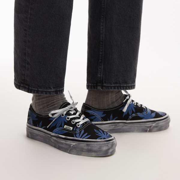 ヴァンズ Vans VANS バンズ Vans Authentic パームツリープリントスニーカー（ブラック） 靴 レディース 女性 インポートブランド 小さいサイズから大きいサイズまで