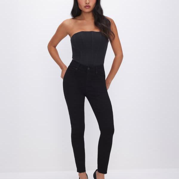 好ましいアメリカンのプチサイズスキニージーンズ（黒いこと） 下つ方  ズボン下 レディース 成人女性 インポートブランド 弱められた大きさから馬鹿でかい大きさまで