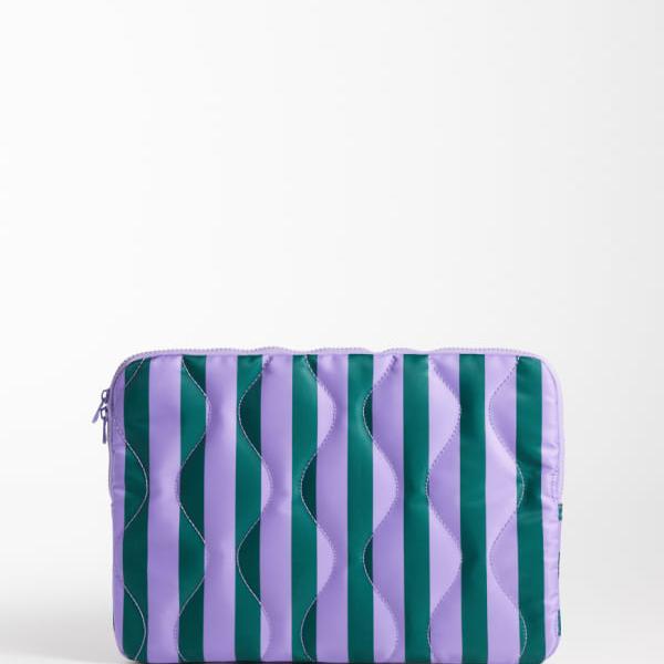 エイソス ASOS asos ASOS DESIGN ジップアラウンド式ノートパソコンケース(グリーンとパープルのストライプ柄) アクセサリー レディース 女性 インポートブランド|セレクトショップ Diva Closet