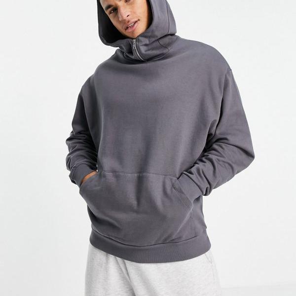 予約販売品 エイソス Asos Asos Asos Designのオーバーサイズパーカー ファンネルネックとダークグレーのハーフジップ トップス メンズ 男性 インポートブランド 小さいサイズから大きいサイズまで セレクトショップ Diva Closet 新しいコレクション