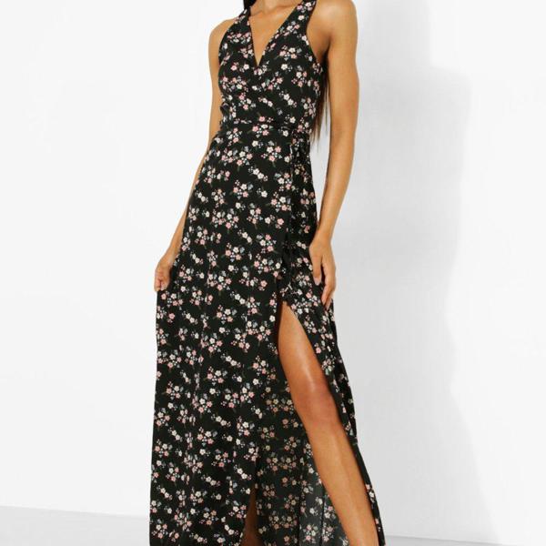 超特価sale開催 Boohoo ブーフー Boohoo トールディッシーフローラルラップネクタイマキシドレス ドレス ワンピース フォーマル パーティー レディース 女性 インポートブランド 小さいサイズから大きいサイズ 代 30代 40代 プレゼント 誕生日 レトロ 22年新作
