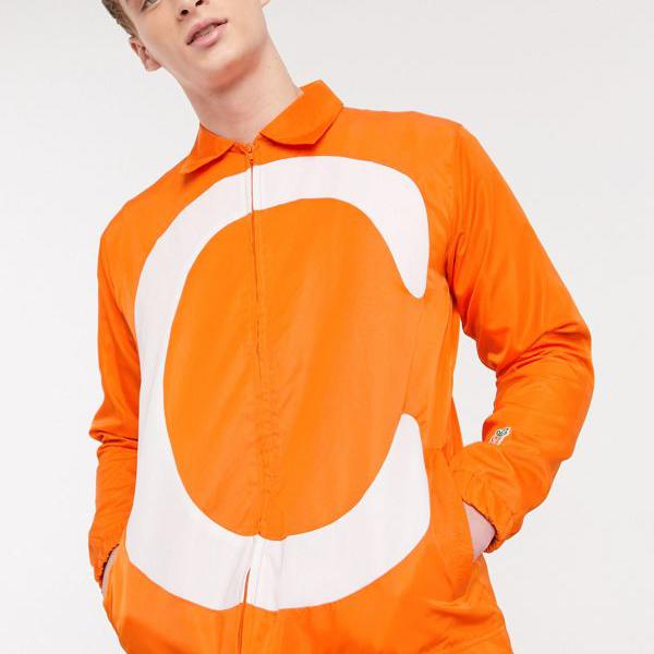 最高の品質の アウター オレンジのキャロットcナイロントラックジャケット メンズ 小さいサイズから大きいサイズまで インポートブランド 男性 コート ジャケット Automaxima Com Sg