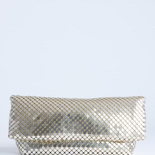 トップショップ Topshop TOPSHOP トップショップのプリンスチェーンメイルオーバーサイズクラッチバッグ(ゴールド) 鞄 レディース 女性 インポートブランド|セレクトショップ Diva Closet