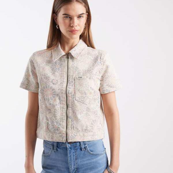 ラングラー Wrangler 花柄プリントのラングラーシャツジャケット アウター レディース 女性 インポートブランド 小さいサイズから大きいサイズまで