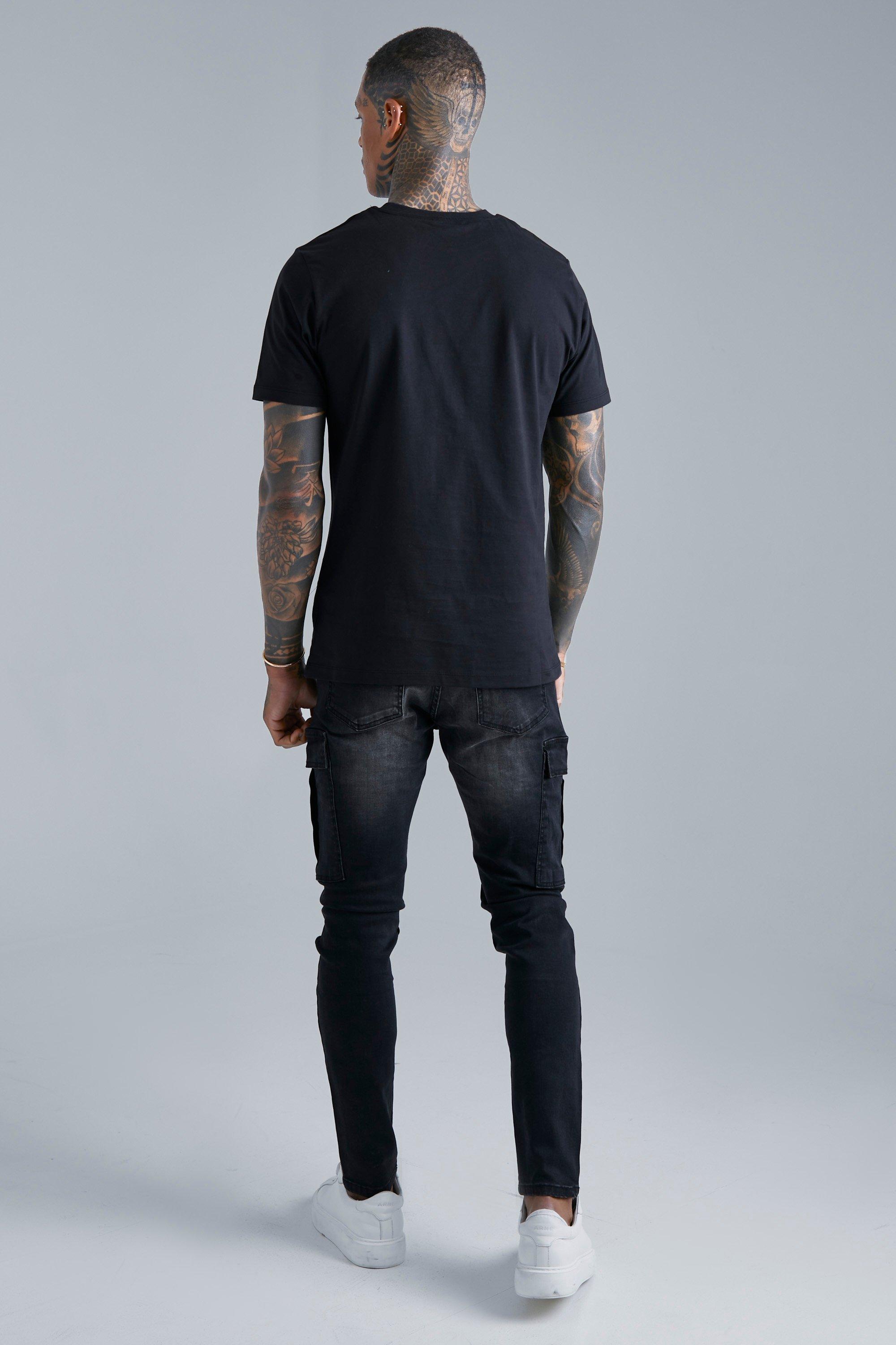 市場 Boohoo トップス インポートブランド メンズ ブーフー Boohoo スリムマンダブルチェーンtシャツ 男性