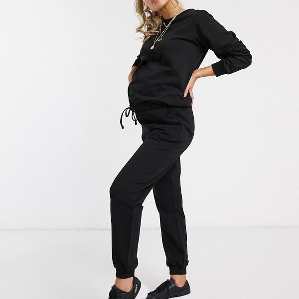 上質で快適 楽天市場 エイソス Asos Asos Asosdesignマタニティトラックスーツ究極のスウェット ジョガーとオーガニックコットンの ネクタイ ボトム パンツ レディース 女性 インポートブランド 小さいサイズから大きいサイズまで セレクトショップ Diva Closet 宅送