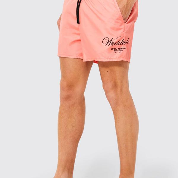 超歓迎 Boohoo ブーフー Boohoo ショート丈ダブルウエストバンドマンスイムショーツ 水着 メンズ 男性 インポートブランド 小さいサイズから大きいサイズまで 代 30代 40代 プレゼント 誕生日 夏 海 プール ビーチ 旅行