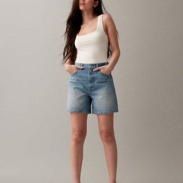 エイソス ASOS asos ASOS DESIGN デニムダッドショーツ（ミッドブルー） パンツ ボトム レディース 女性 インポートブランド 小さいサイズから大きいサイズまで