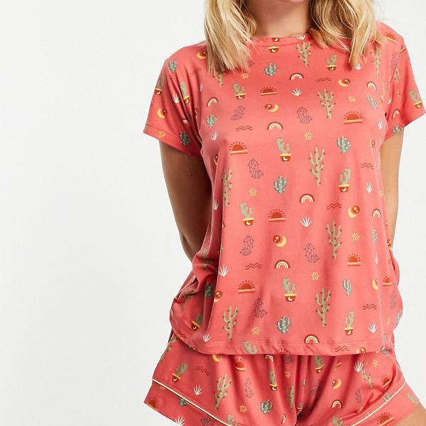 今月限定 特別大特価 Chelsea Peers チェルシーピアーズエコポリtシャツショートパジャマセットサボテンプリント 部屋着 レディース 女性 インポートブランド 小さいサイズから大きいサイズまで 最適な価格 Azoresweddings Com
