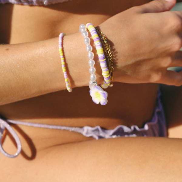 サウスビーチ SOUTH BEACH South Beach サウスビーチ x リヴ・シルバーマン 蓮の花ビーズブレスレット アクセサリー レディース 女性 インポートブランド