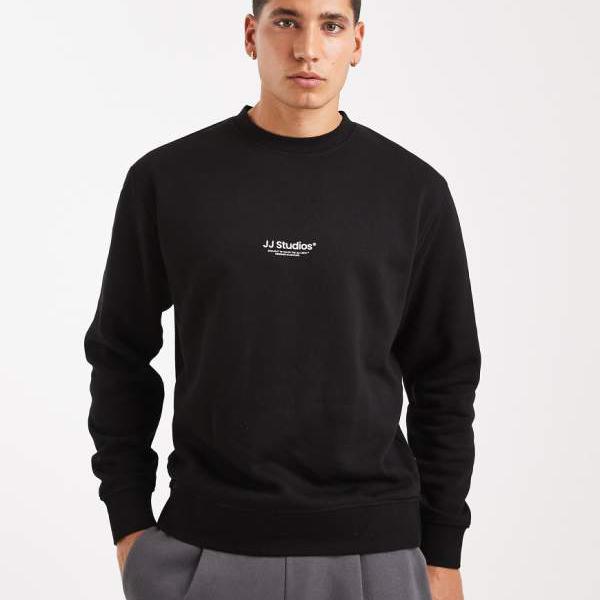 ジャックアンドジョーンズ Jack \u0026 Jones 向こう正面ロゴタイプ入り口・入口黒いことの手玉＆ジョーンズ トレーナー トップス メンズ 成人男性 インポートブランド 弱められた大きさから馬鹿でかい大きさまで