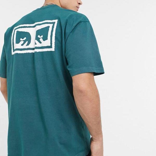 Tシャツ カットソー 珍しい トップス 緑の目のバックプリントtシャツに従う Obey オベイ メンズ 小さいサイズから大きいサイズまで インポートブランド 男性 Cannpass Org