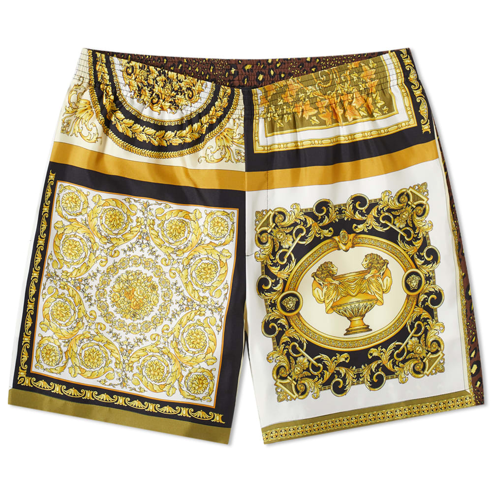 正規店仕入れの 楽天市場 ヴェルサーチェ Versace ヴェルサーチ ベルサーチ Versace ヴェルサーチバロックシルクショート パンツ ボトム メンズ 男性 インポートブランド 小さいサイズから大きいサイズまで セレクトショップ Diva Closet 代引き手数料無料