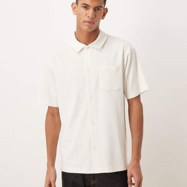 エイソス ASOS asos ASOS DESIGN サーキュラーデザインコレクション スーパーヘビーウェイト 伸び伸びするスポーツシャツ 中立の トップス メンズ 成人男性 インポートブランド たわい無い大きさから気が大きい大きさまで