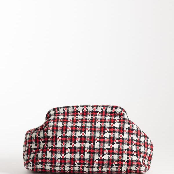 エイソス ASOS asos ASOS DEISGN ラージフレームクラッチバッグ レッドチェックブークレ 鞄 レディース 女性 インポートブランド