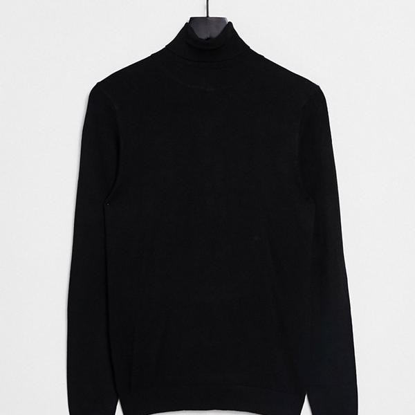 コンビニ受取対応商品 楽天市場 リバーアイランド River Island River Island ブラックのリバーアイランドロールネック トップス メンズ 男性 インポートブランド 小さいサイズから大きいサイズまで セレクトショップ Diva Closet 最安値に挑戦 Haringeylawcentre