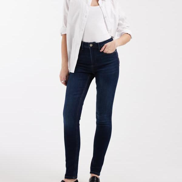 ヴェロモーダ Vero Moda ヴェロモーダ ミッドライズ スキニージーンズ ダークブルーデニム 下つ方  ズボン下 レディース 成人女性 インポートブランド 弱められた大きさから馬鹿でかい大きさまで
