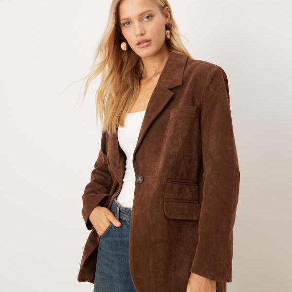 フリーピープル Free People フリーピープルのブラウンのヴィーガンブレザー アウター レディース 女性 インポートブランド 小さいサイズから大きいサイズまで 48,574円