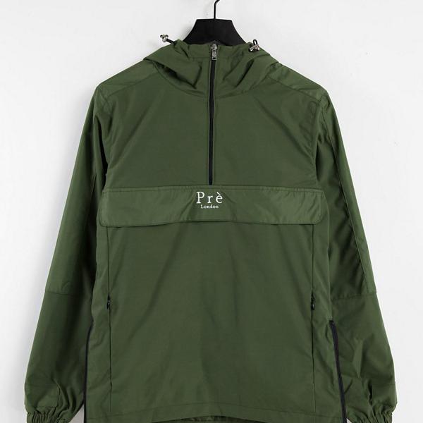 カーキ色のプレロンドンローガンウインドブレーカー アウター メンズ 男性 インポートブランド 小さいサイズから大きいサイズまで Psicologosancora Es