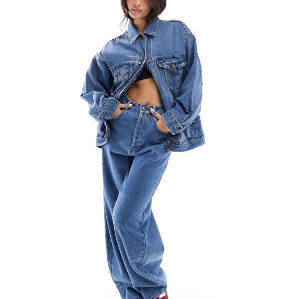 リーバイス Levi's リーバイス XL オーバーサイズ デニム トラッカー ジャケット（ミッドブルー） 帽子 レディース 女性 インポートブランド