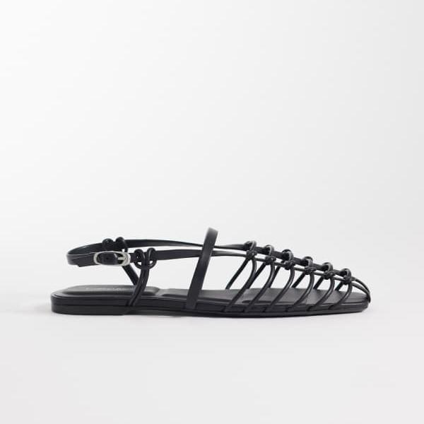 カルバンクライン Calvin Klein カルバン・クライン・ジーンズの同盟罷工さあ美付き添い人レザーバレエシューズ（黒いこと） 靴 レディース お上さん インポートブランド たわい無い大きさから気が大きい大きさまで