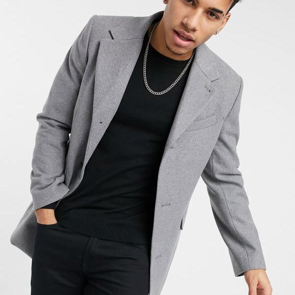 最新発見 Moss モス ブロス Bros 小さいサイズから大きいサイズまで インポートブランド 男性 メンズ アウター グレーのモスロンドンシングルブレストオーバーコート As Bronze Qa