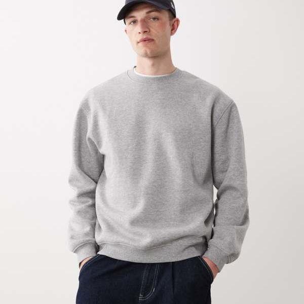 エイソス ASOS asos ASOS DESIGN エッセンシャル リラックス スウェットシャツ グレーマール トップス メンズ 男性 インポートブランド 小さいサイズから大きいサイズまで
