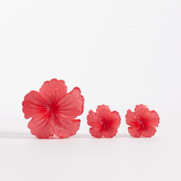 デザインビーdesignb DesignB DesignB London ハイビスカスの花をモチーフにしたヘアクリップ3個セット（フューシャピンク） アクセサリー レディース 女性 インポートブランド