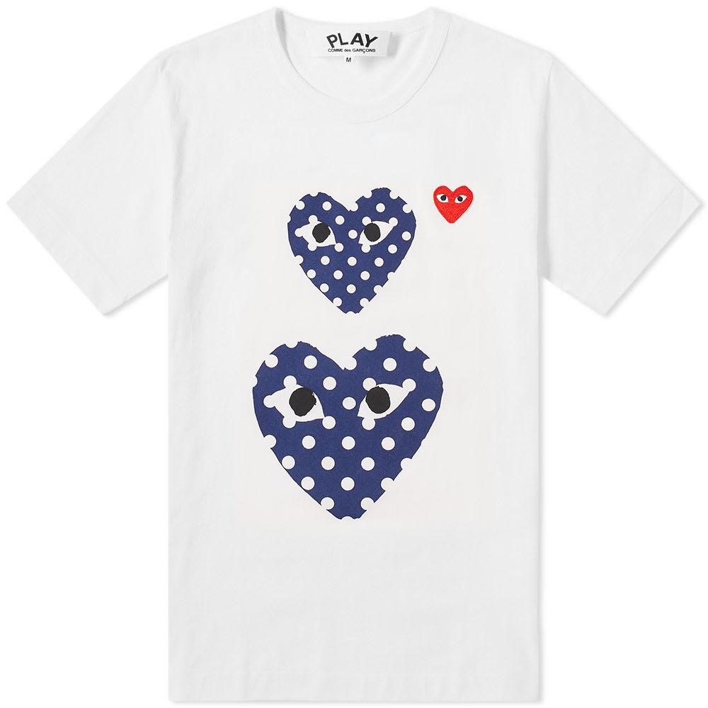 使い勝手の良い コム デ ギャルソン プレイ Play Comme Des Garcons コムデギャルソンプレイポルカドットツインハートtシャツ トップス メンズ 男性 インポートブランド 小さいサイズから大きいサイズまで セレクトショップ Diva Closet 人気の雑貨がズラリ