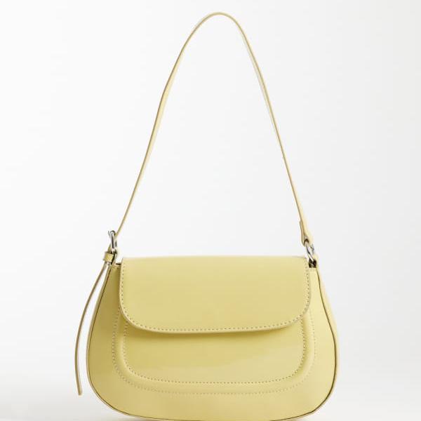 エイソス ASOS asos ASOS DESIGN バターミルクパテントレザーショルダーバッグ 鞄 レディース 亭主もち インポートブランド ハンドバッグ-バッグ-レディースバッグ