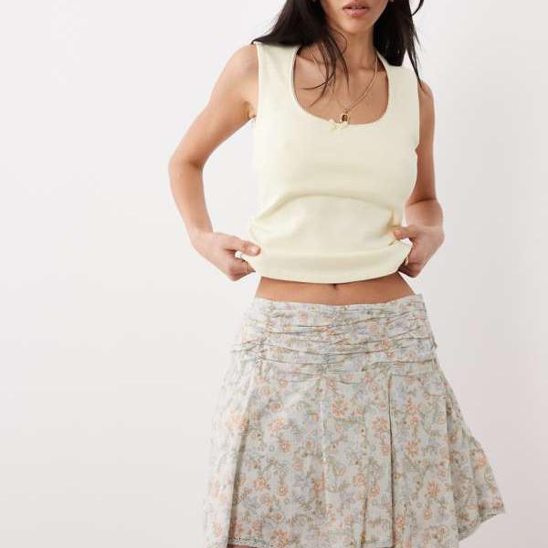 Cotton On ボヘミアン ハンキーヘム ミニスカート(ハンナフローラル柄) スカート レディース 女性 インポートブランド 小さいサイズから大きいサイズまで