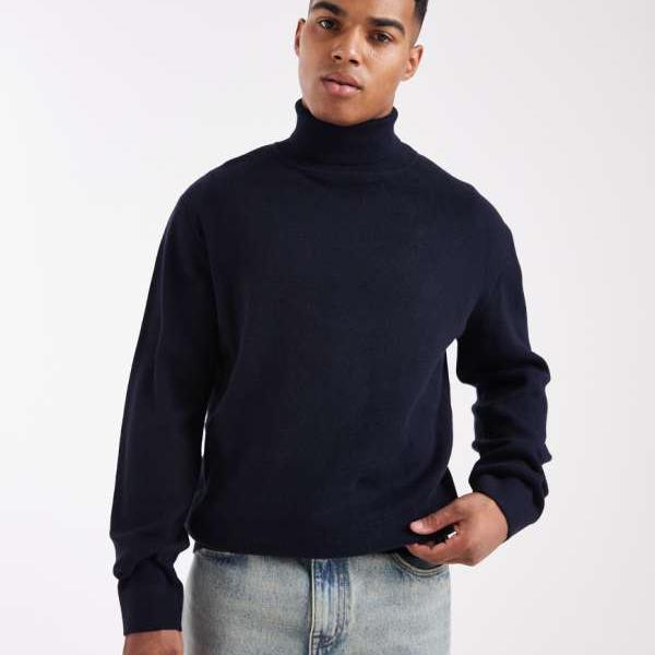 ジャックアンドジョーンズ Jack & Jones ジャック＆ジョーンズ プレミアム ロールネック ジャンパー（ネイビー） トップス メンズ 男性 インポートブランド 小さいサイズから大きいサイズまで