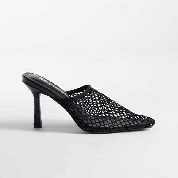 パブリックデザイア Public Desire  パブリック・デザイアのアダ メッシュヒールミュール（黒いこと） 靴  レディース お上さん インポートブランド たわい無い大きさから気が大きい大きさまで
