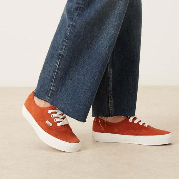ヴァンズ Vans VANS バンズ Vans Authentic ピッグスエード トレーナー（バーントオレンジ） 靴 レディース 女性 インポートブランド 小さいサイズから大きいサイズまで