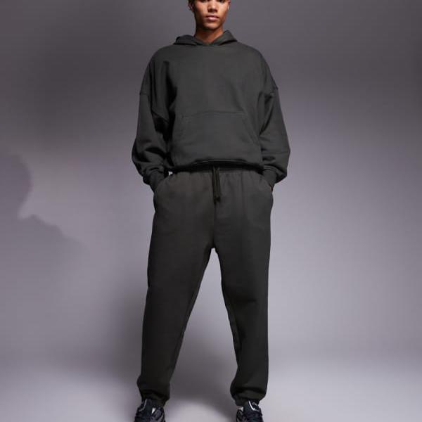 エイソス ASOS asos ASOS DESIGN プレミアムヘビーウェイト テーパードジョガー（400sgm、ダークグリーン） パンツ ボトム メンズ 男性 インポートブランド 小さいサイズから大きいサイズまで 10,914円