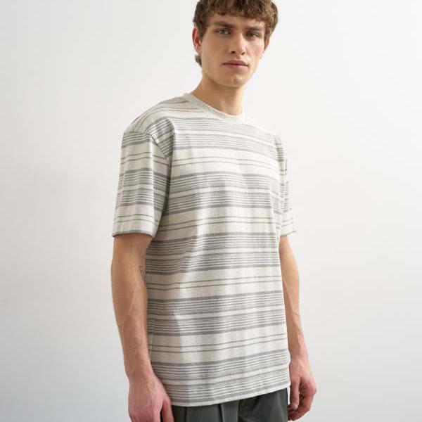 いの一番マン  Topman TOPMAN いの一番マン 伸び伸びする填まる 縞模様プルオーバー（薄墨色） トップス メンズ 成人男性 インポートブランド たわい無い大きさから気が大きい大きさまで