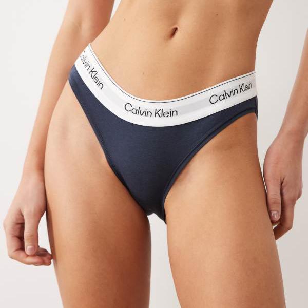 カルバンクライン Calvin Klein カルバン・クライン アイコン コットンモダール ビキニブリーフ（米国海軍）  肌付き レディース お上さん インポートブランド たわい無い大きさから気が大きい大きさまで